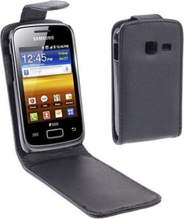 Produktbild König Design Schutzhülle Flip Tasche Samsung Galaxy Y Duos S6102 + Folie (Samsung Galaxy Y DuoS S6102)