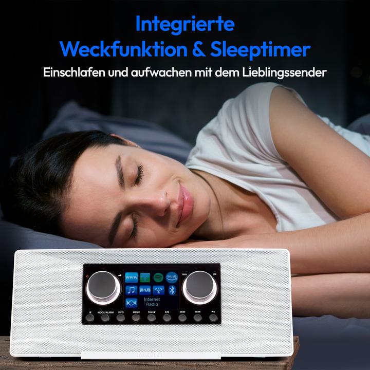 Produktbild Medion MD 89289 Stereo Internetradio weiss (FM, AM, MW, DAB+, Internetradio, WLAN, Bluetooth)