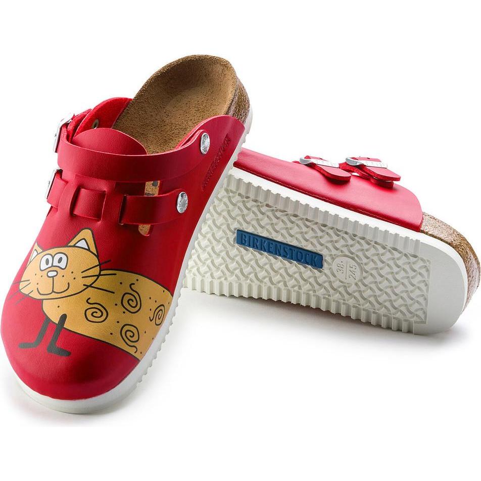 Thumbnail - Birkenstock, Herren, Hausschuhe, Kay SL Birko-Flor schmal, Rot, (39)