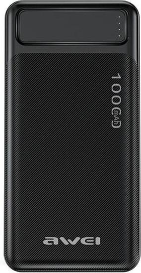 Actual product image Awei PowerBank P5K 10000mAh 2.1A czarny/black 2xUSB (10000 mAh, 37 Wh)