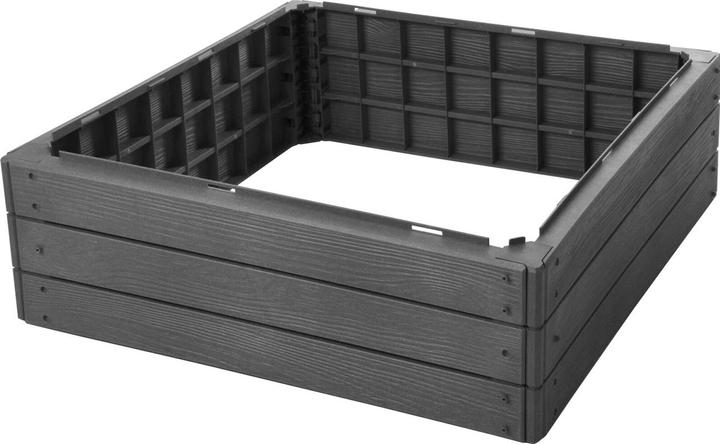 ProGarden Gartenbeet-Rahmen, quadratisch, schwarz