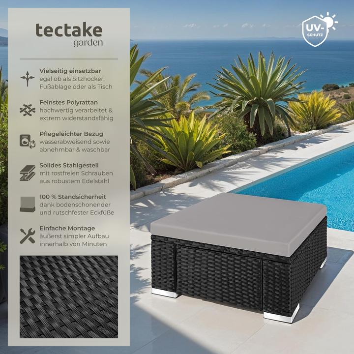 Immagine prodotto tectake Pouf in rattan