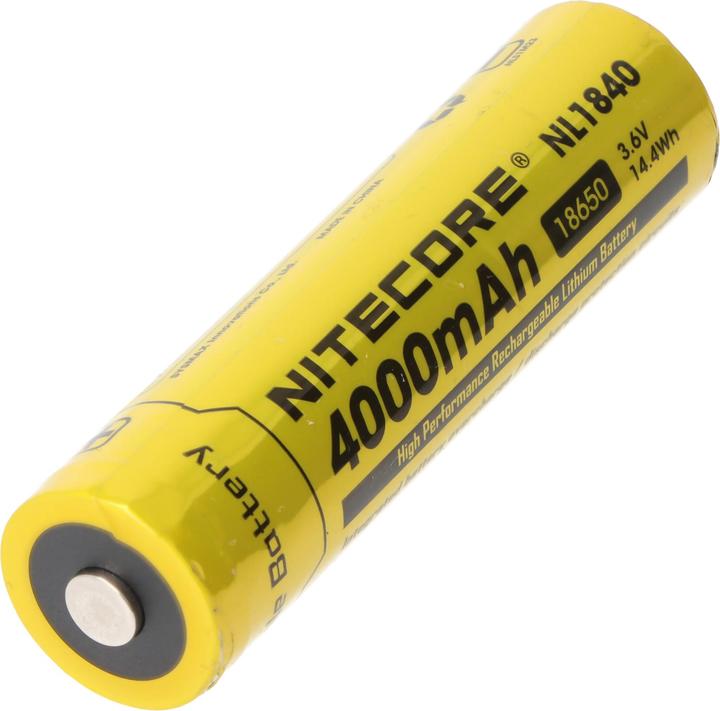 Produktbild Nitecore 18650 Li-Ion Akku, NL1840, 4000mAh, mit Schutzschaltung