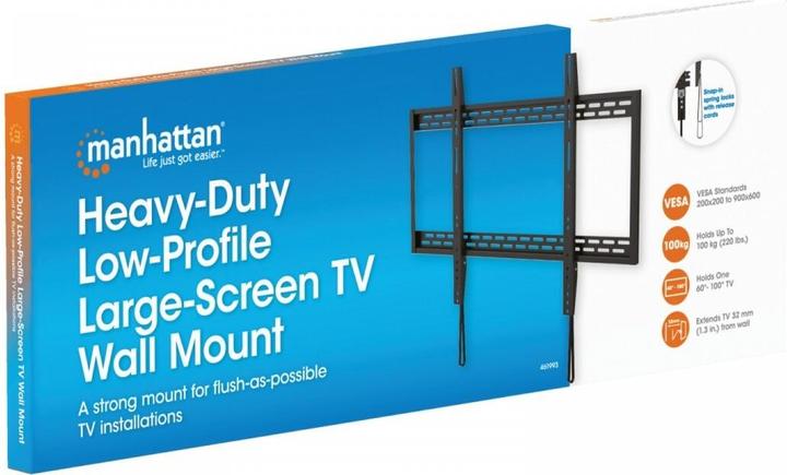 Produktbild Manhattan Heavy-Duty Low-Profile Large-Screen TV Wall Mount (Wand, 100", 100 kg)