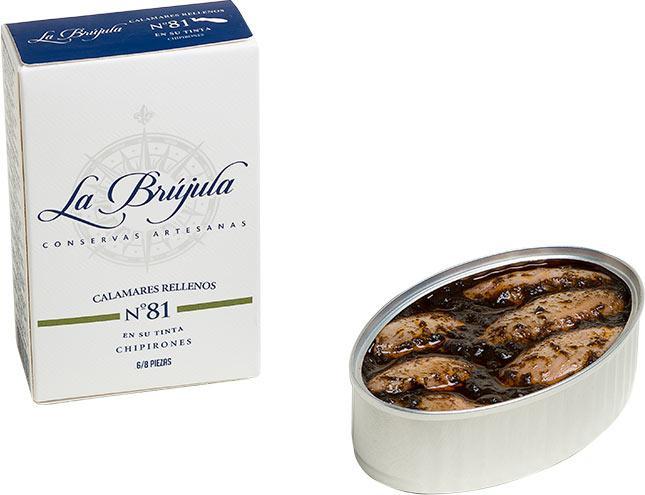 La Brújula Stuffed baby squid in ink (110 g)