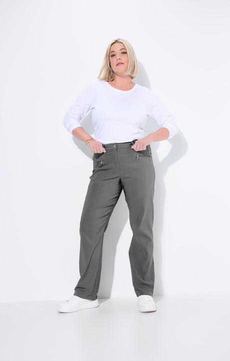 Produktbild Ulla Popken Thermo-Stretchhose Mony, konisches Bein, Zipptaschen (62)