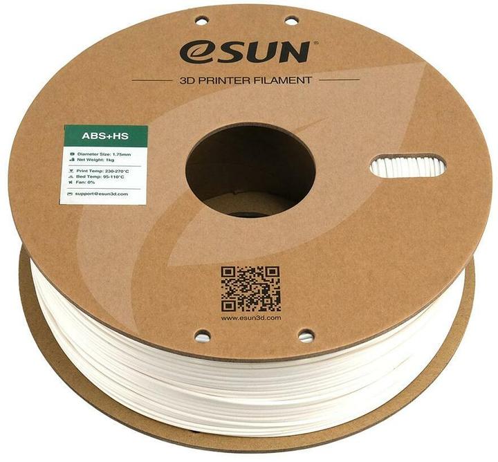 Image du produit eSUN EABS+HS 1,75mm WHITE 1kg (ABS, 1.75 mm, 1000 g, Blanc)