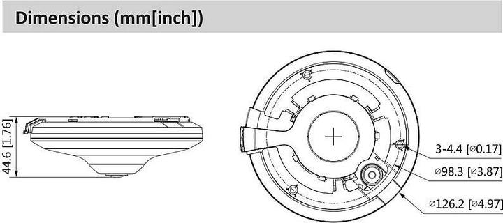 Actual product image Dahua NET CAMERA 5MP FISHEYE IR DOME/IPC-EW5541-AS (2592 x 1944 pixels)