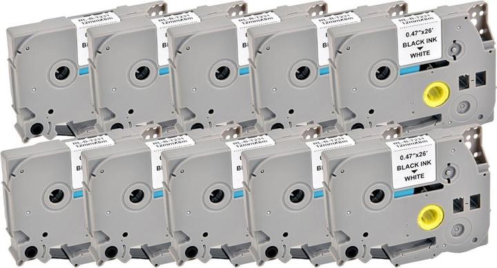 Actual product image G&G Tape colour: White Font colour: Black 12 mm 8 m (1.20 cm, White)