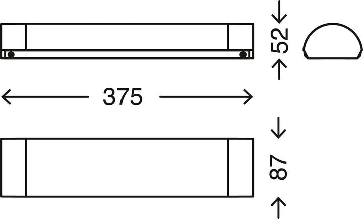 Produktbild Briloner LED Wandleuchte IP44 8W 720 lm 4000 K neutralweiss 375 mm chrom (720 lm)