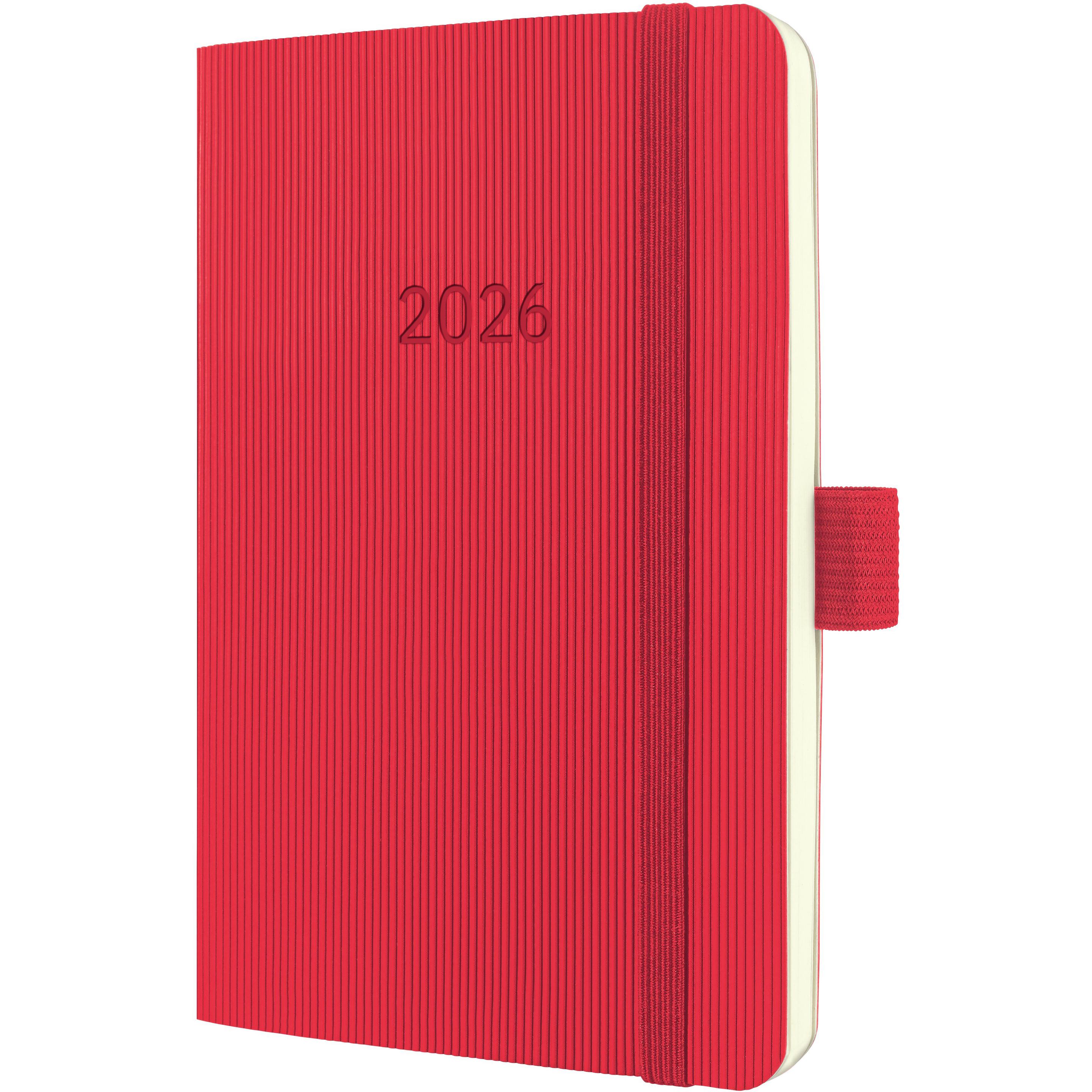 Sigel Wochenkalender 2026 C2635 1W/2S rot 14x9.3cm (A6, 1 Woche / 2 Seiten) (C2635)