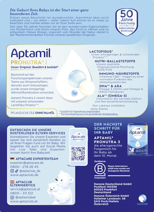 Actual product image Aptamil Pronutra 2 (1200 g, from 6 m.)