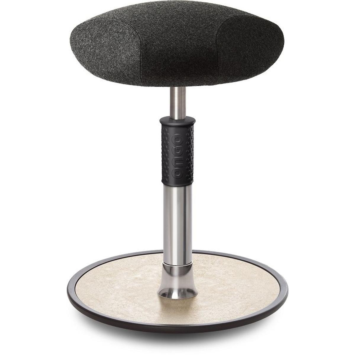 Ongo, Bürostuhl, Sitz- Stehhocker Free Regular Triangel kvadrat Divina Anthrazit chr. /creme