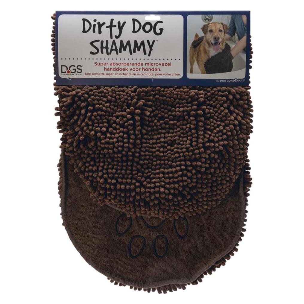 Serviette De Toilette Chien Sale Shammy 80x35 Cm Marron Dog Gone Smart