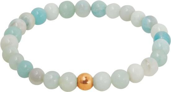 Actual product image HCA Real stone bracelet Stones of nature - Amazonite (17.50 cm, Hematite)