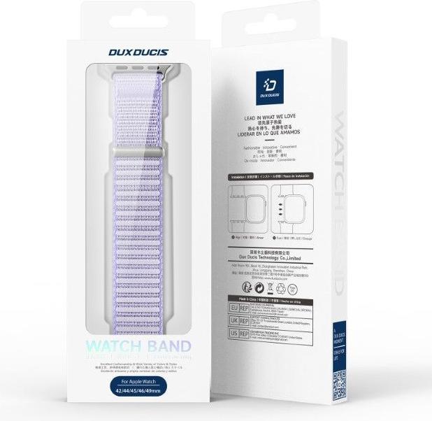 Image du produit Dux Ducis Strap Apple Watch 42/44/45/46/49MM YE Nylon Braided Loop Wrist Strap Purple (42 mm, 44 mm, 45 mm, 46 mm, 49 mm, Nylon)