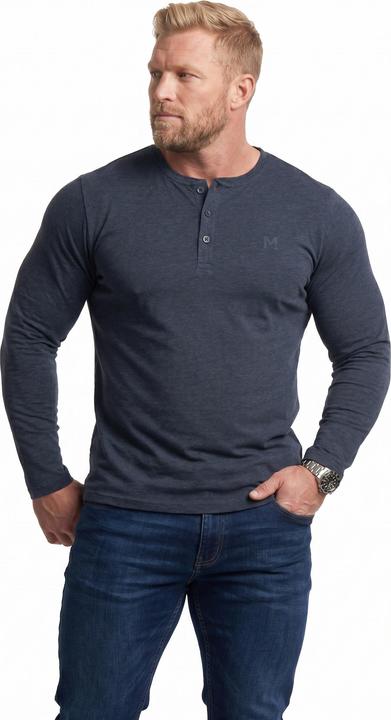 Produktbild Men+ Henley, Basic, Langarm, Rundhals (3XL)