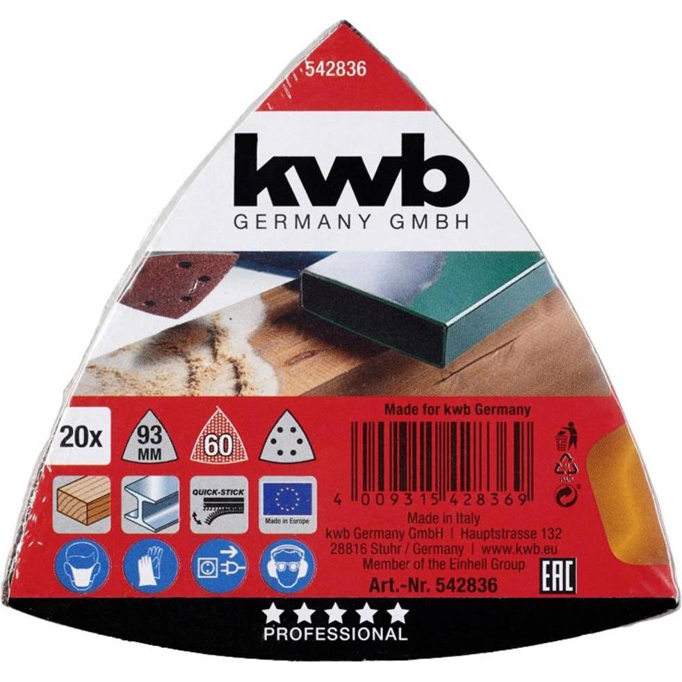 Thumbnail - kwb, Schleifmittel, Delta Profi-Pack K60 /20Stück (60)