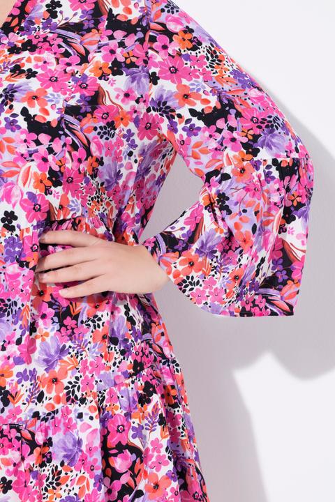 Image du produit Angel of Style Blouse-tunique avec col à patte de boutonnage, manches 3/4 et volants (50)