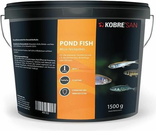 Kobre San Micro-pellets pour poissons d'étang (Poissons d'ornement, 1500 ml)