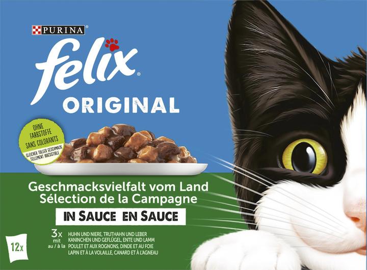 Produktbild Felix Fleisch und Geflügel in Sauce (Adult, 12 Stk., 1160 g)