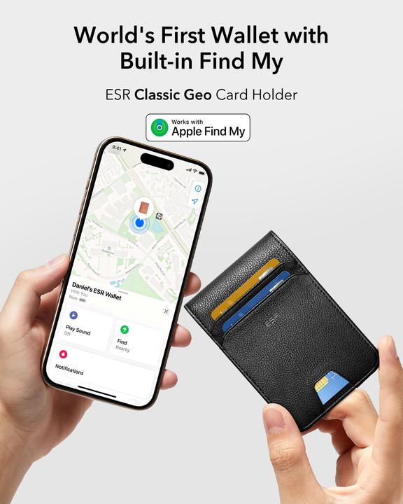 Actual product image ESR Classic Geo Card Holder Twillingt black