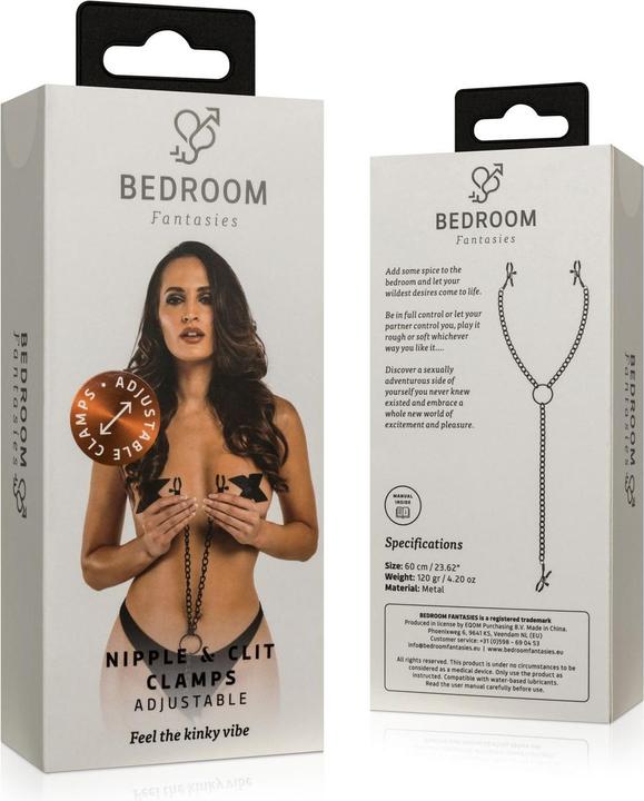 Productafbeelding Magic Silk Pinces à Tétons et Clitoridiennes - Noir