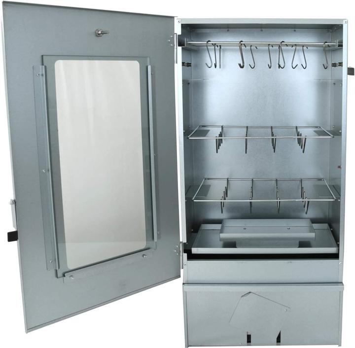 Actual product image Smoker Cabinet with 3 Shelves for Smoking and Cooking Fish Smoker Oven with Thermometer (42 cm)