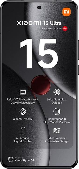 Produktbild Xiaomi 15 Ultra (512 GB, Black, 6.73", Dual SIM, 5G)