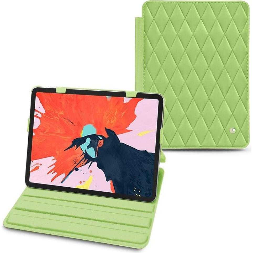 Thumbnail - Noreve Lederschutzhülle horizontal (iPad Air 2022 (5. Gen), iPad Air 2020 (4. Gen)), Tablet Hülle, Grün