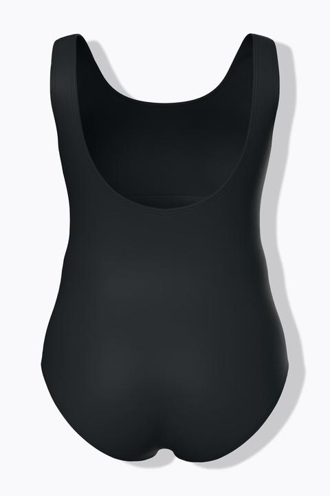 Actual product image Ulla Popken Squiggle Piped Scoop Neck Front Lined Swimsuit (52)