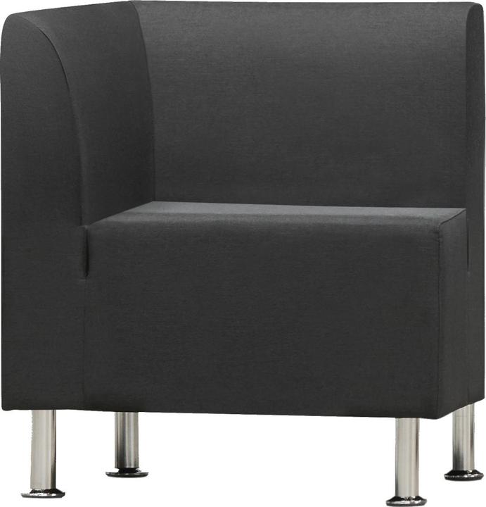 Produktbild Rocada Soft Eck-Modul Sofa mit Rückenlehne schwarz (Ecksofa)