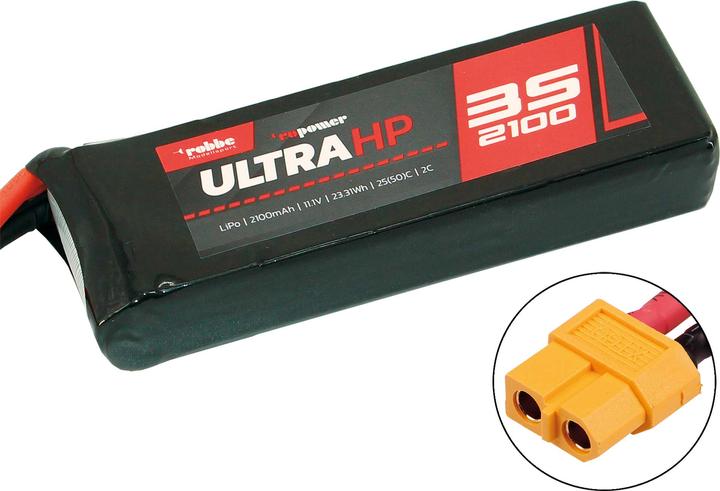 Immagine prodotto Robbe Modello sport RO-POWER ULTRA HP 2100MAH 11,1 VOLT 3S 25(50)C LIPO AKKU (11.10 V, 2100 mAh)