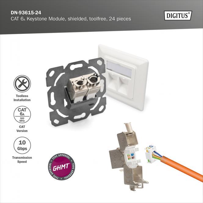 Productafbeelding Digitus CAT6A Keystone Module (Keystone module)