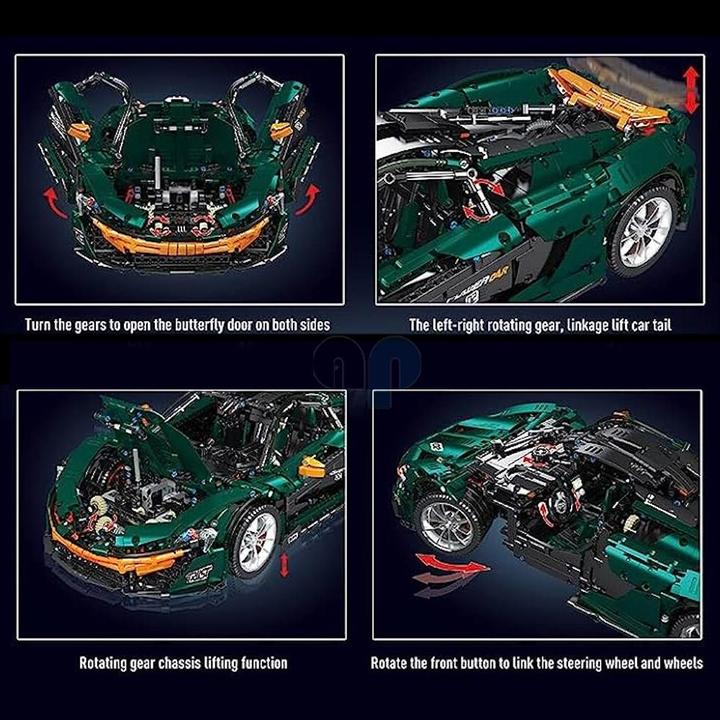 Actual product image Mould King P1 Hypercar Green