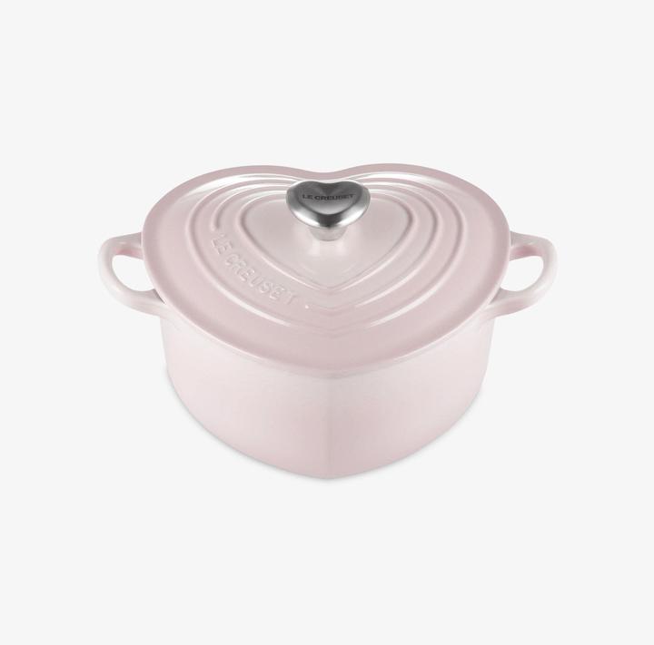 Actual product image Le Creuset Heart Roaster with Heart Knob Shell Pink (20 cm, Casserole + Stewpot, Cast iron)