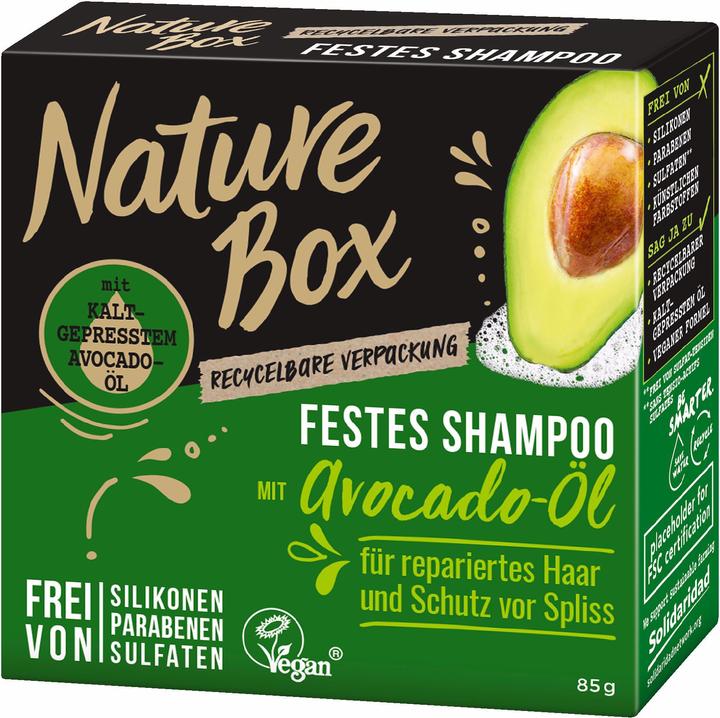 Produktbild Nature Box Avocado-Öl (Festes Shampoo, 85 g)