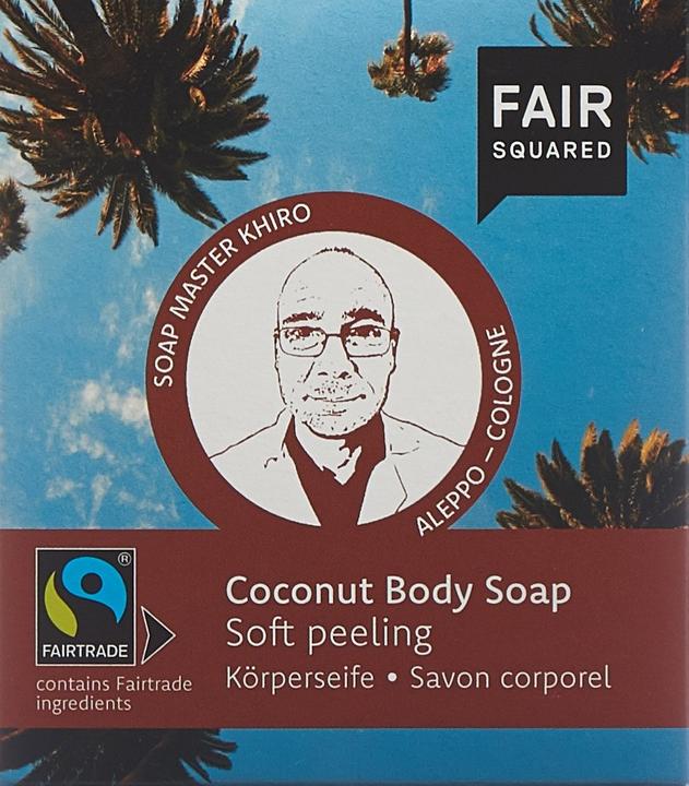 Produktbild Fair Squared Body Soap Coconut Soft Peeling (Hartseife, 80 g)