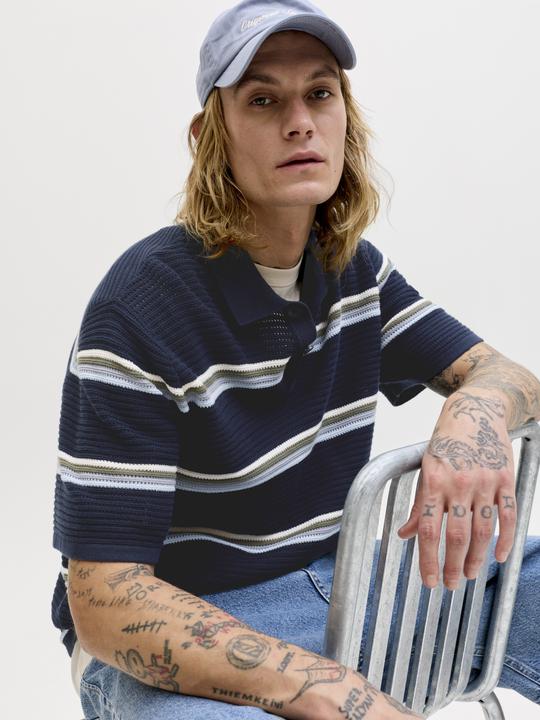 Produktbild Jack & Jones Jormaine Knit Stripe Polo Sn (M)