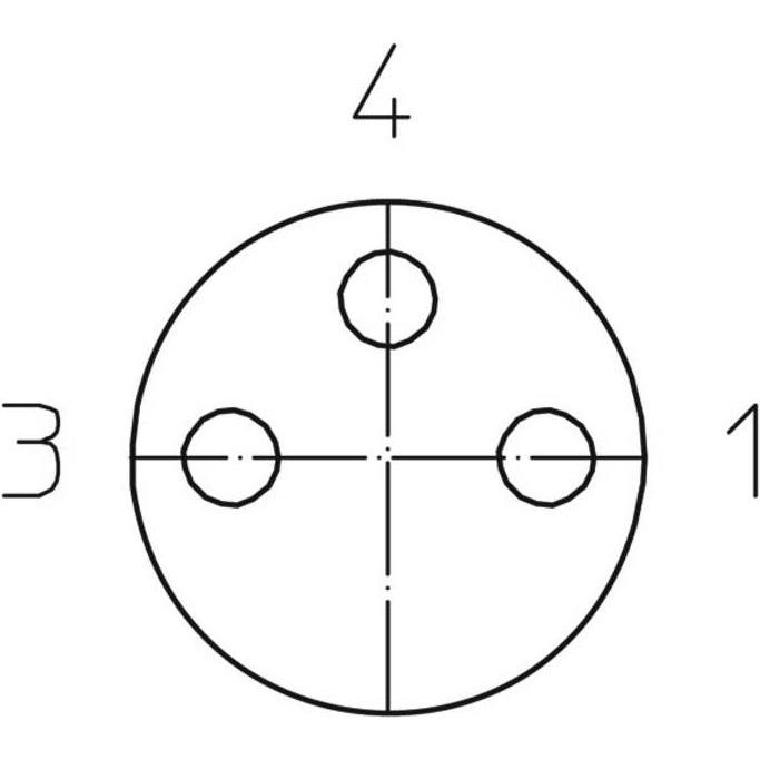 Lutronic 1015 Sensor-/Aktor-Steckverbinder, konfektioniert M8 Kupplung, gerade 5, Elektronikkabel + Stecker, Schwarz