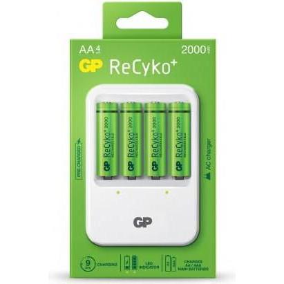 GP Batteries Recyko Battery Charger (4 Stk., AA, 2000 mAh), Batterien + Akkus