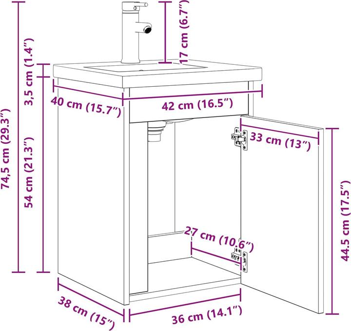 Immagine prodotto vidaXL Badezimmer-Waschtisch