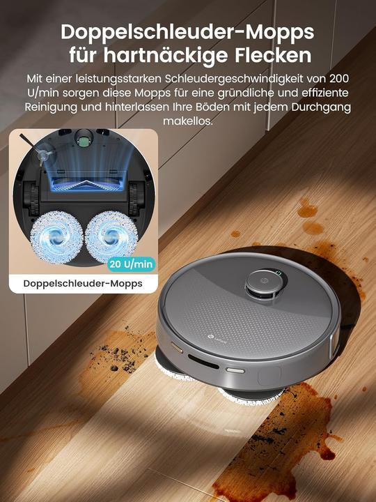 Produktbild M3 Max Saugroboter mit Wischfunktion & LiDAR-Navigation (20000 Pa)
