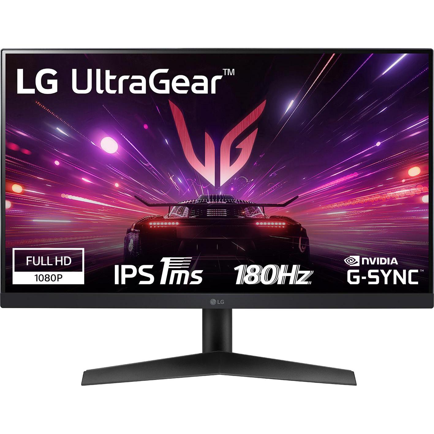 LG UltraGear 24GS60F-B (1920 x 1080 Pixel, 23.80"), Monitor, Schwarz