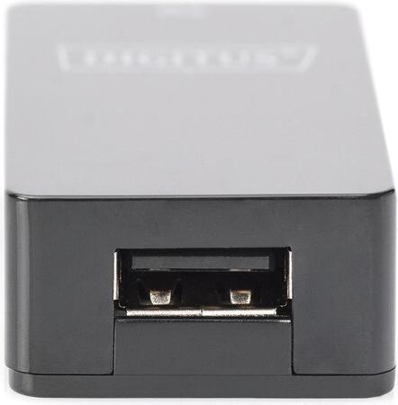 Image du produit Digitus Pailgintuvas/USB plėstuvas 1.1, susuktas UTP/SFP Cat.5e/6 iki 45 m, juodas, 20 cm (USB)