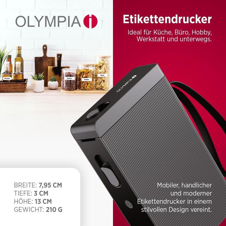 Produktbild Olympia Etikettendrucker P 22 schwarz (203 dpi)