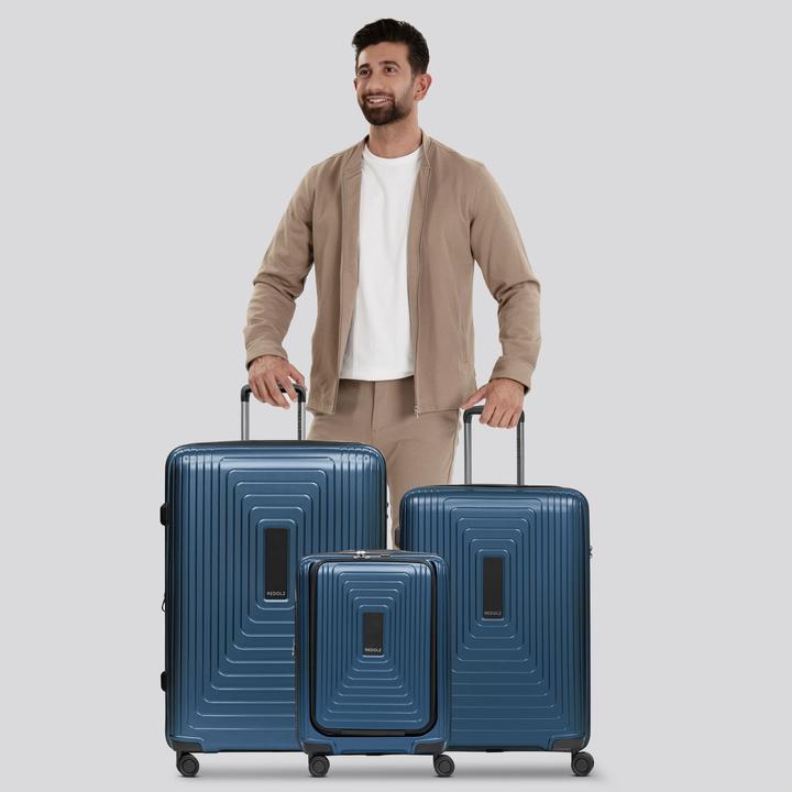 Immagine prodotto Redolz Set di valigie Essentials 14 a 4 ruote 3 pezzi con piega elastica (249 l)