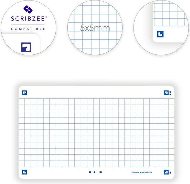 Actual product image Oxford Flash 2.0 index cards, 75 x 125 mm, white squared, 250 gsm, rounded corners, PEFC certified (75 x 125 mm, 250 g/m², 64 x)