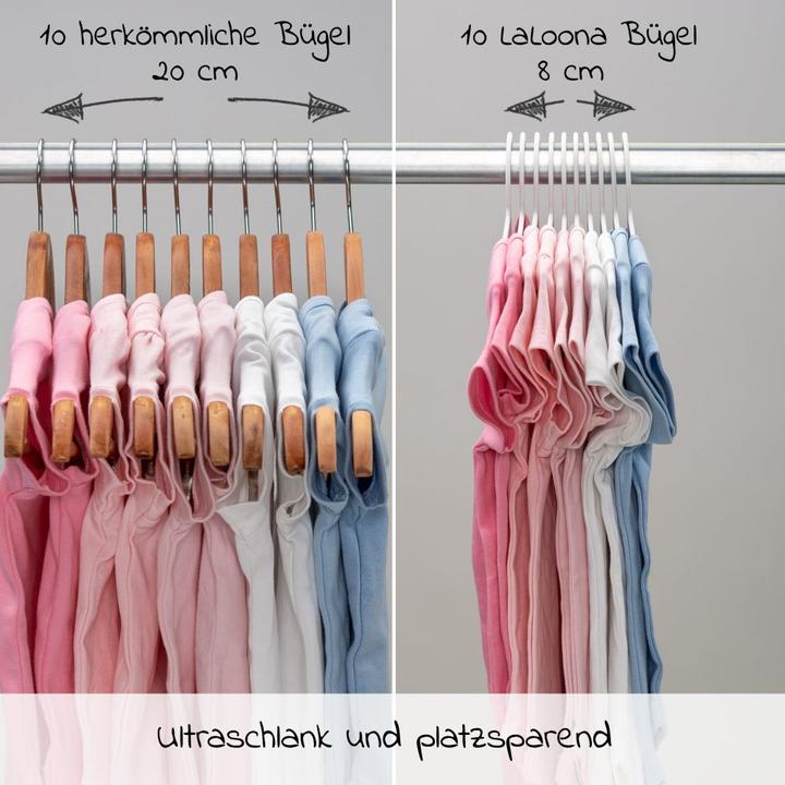 Produktbild La Loona LaLoona Strampler & Sets Body-Sparset Langarm inkl. Kleiderbügel - Beere Grau (86)