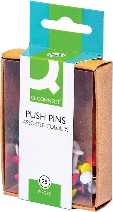 Produktbild Q-Connect Pinnwandnadeln 25 Stück sortiert (Pinnwand)
